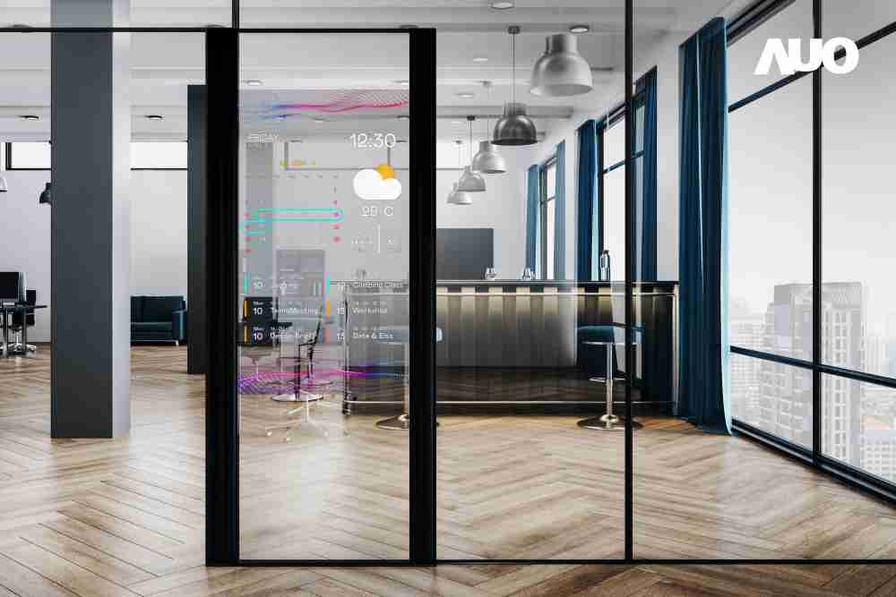 60吋Micro LED透明窗屏显示器，，，可依需求调整并延伸应用于不同场域，，包括汽车侧窗或家庭玄关、、智慧橱窗、、、商业展示等面向，，，，提供丰富的信息娱乐内容